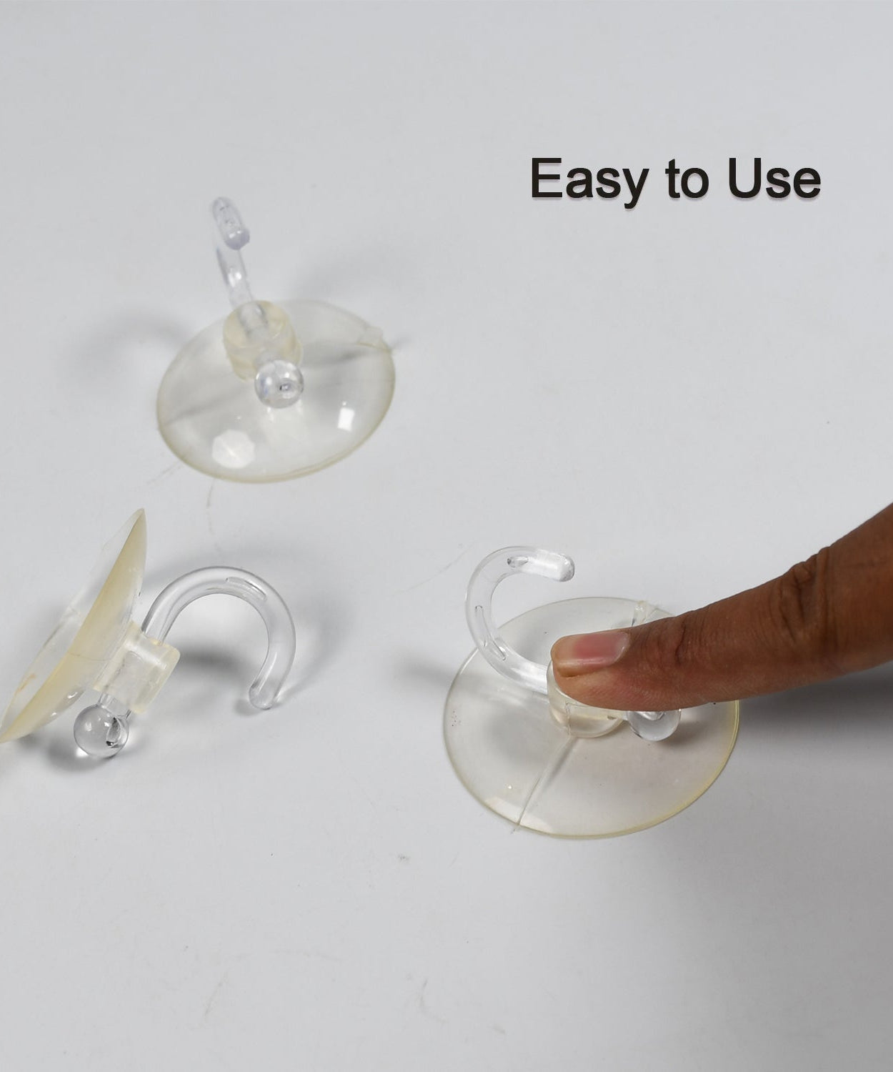 Suction cup hooks, transparent rubber, bathroom and kitchen