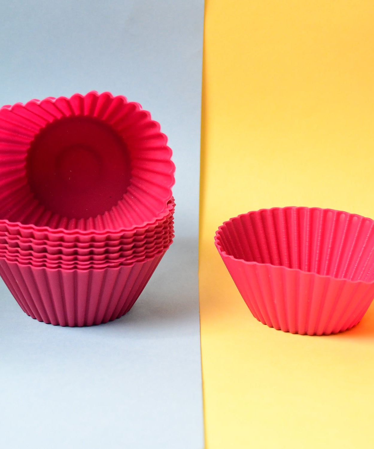 Silicone Cup Cake Mould (10 Pcs Set)