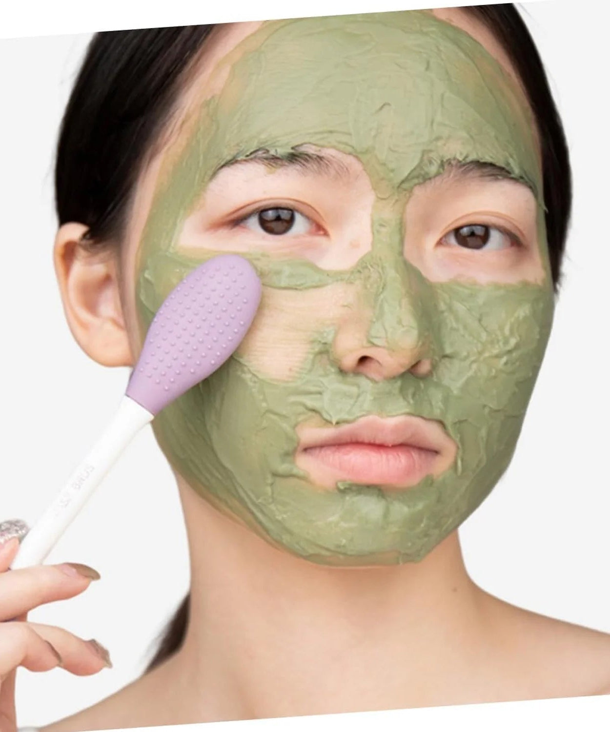 2-in-1 Silicone Mask Brush for Cleansing & Mud Mask Application
