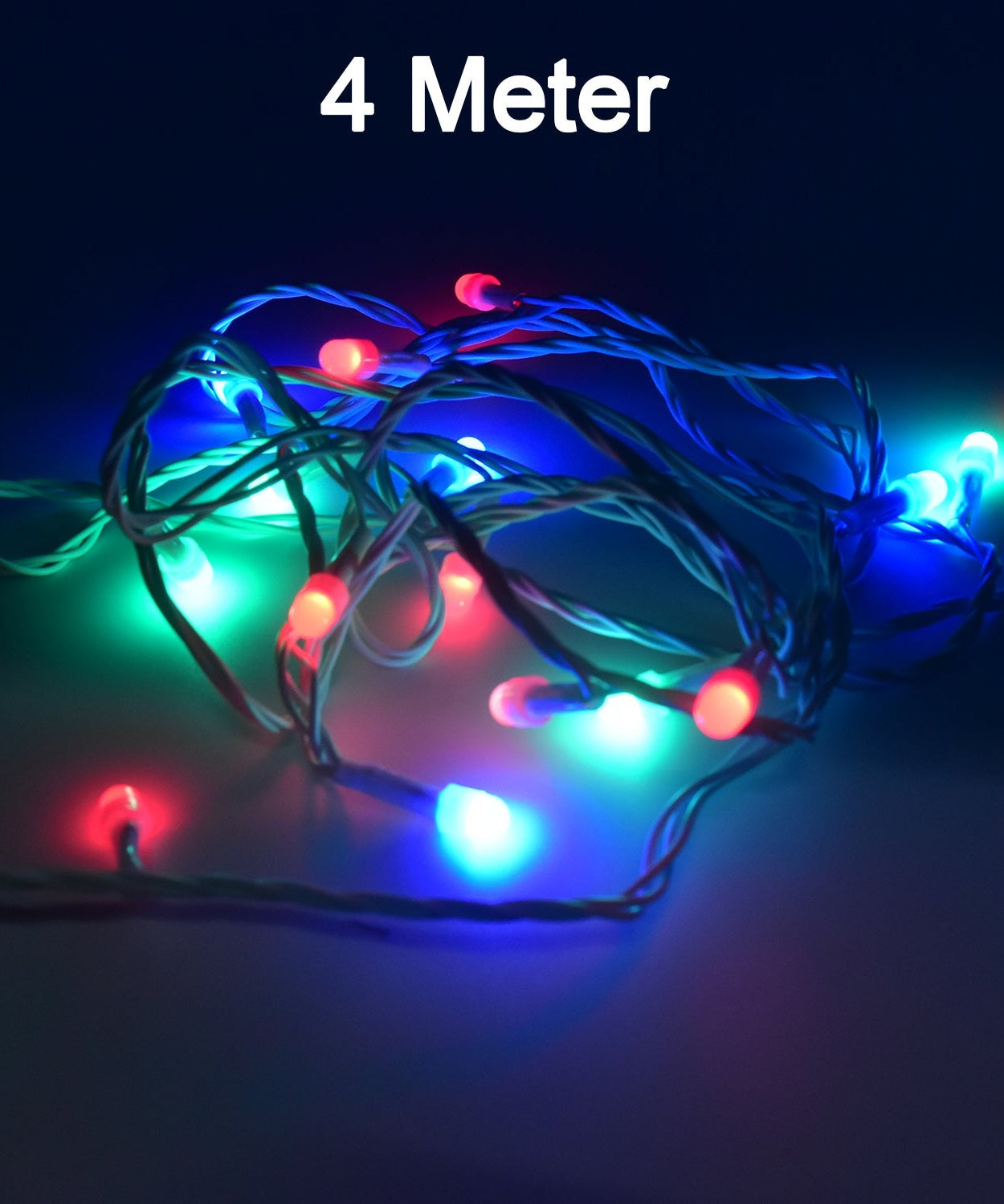 Decorative LED lights, 4 meters in length.