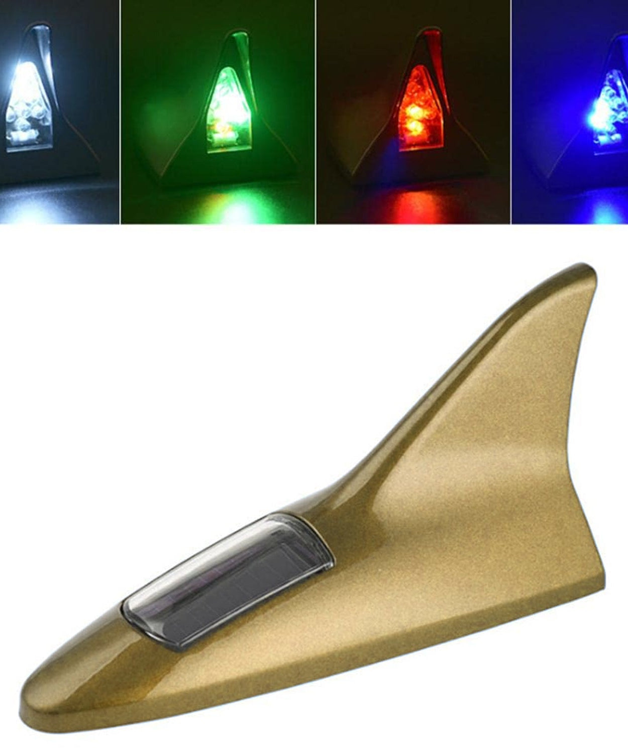 Shark Fin Light With Remote, LED Signal Antenna Solar Shark Fin Car Roof Light Sensor Decoration Flashing Lamps, Solar Powered Radio Signal for Car Lamp Accessories (1 Pc) 
