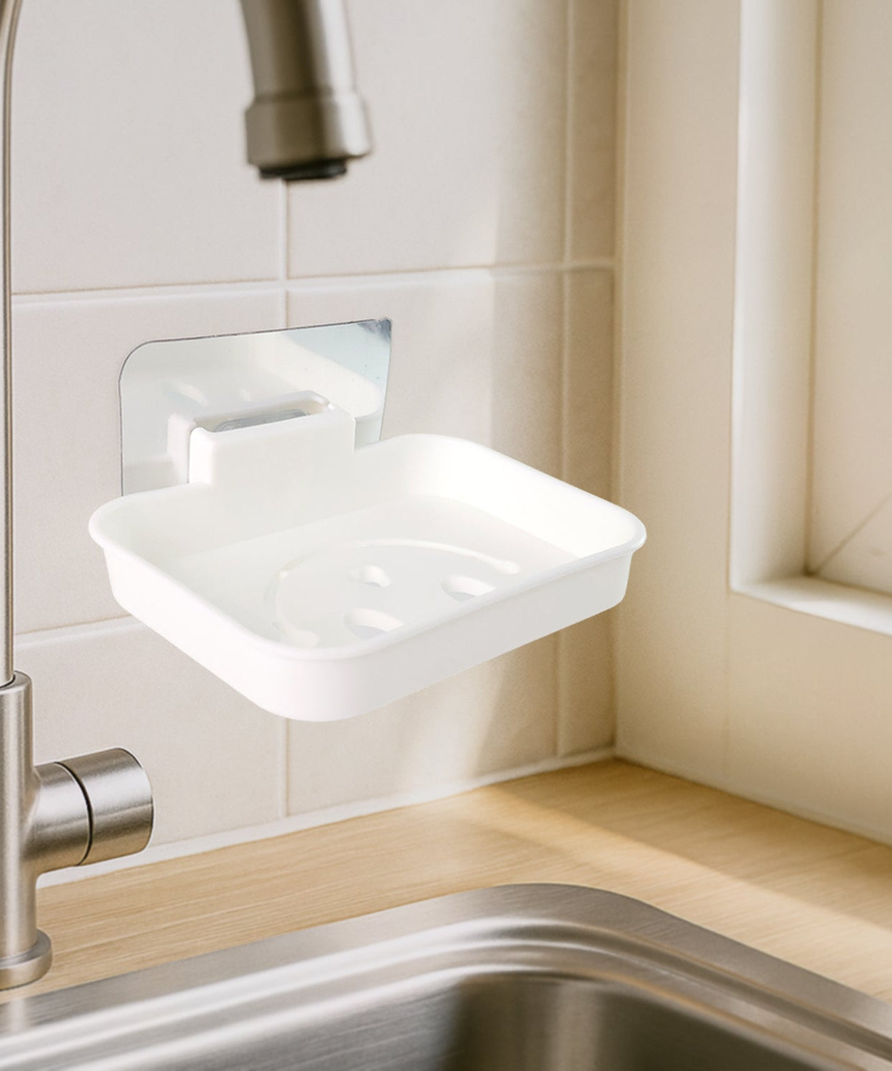 Self Adhesive Wall Mounted Soap Dish Holder (1 Pc)