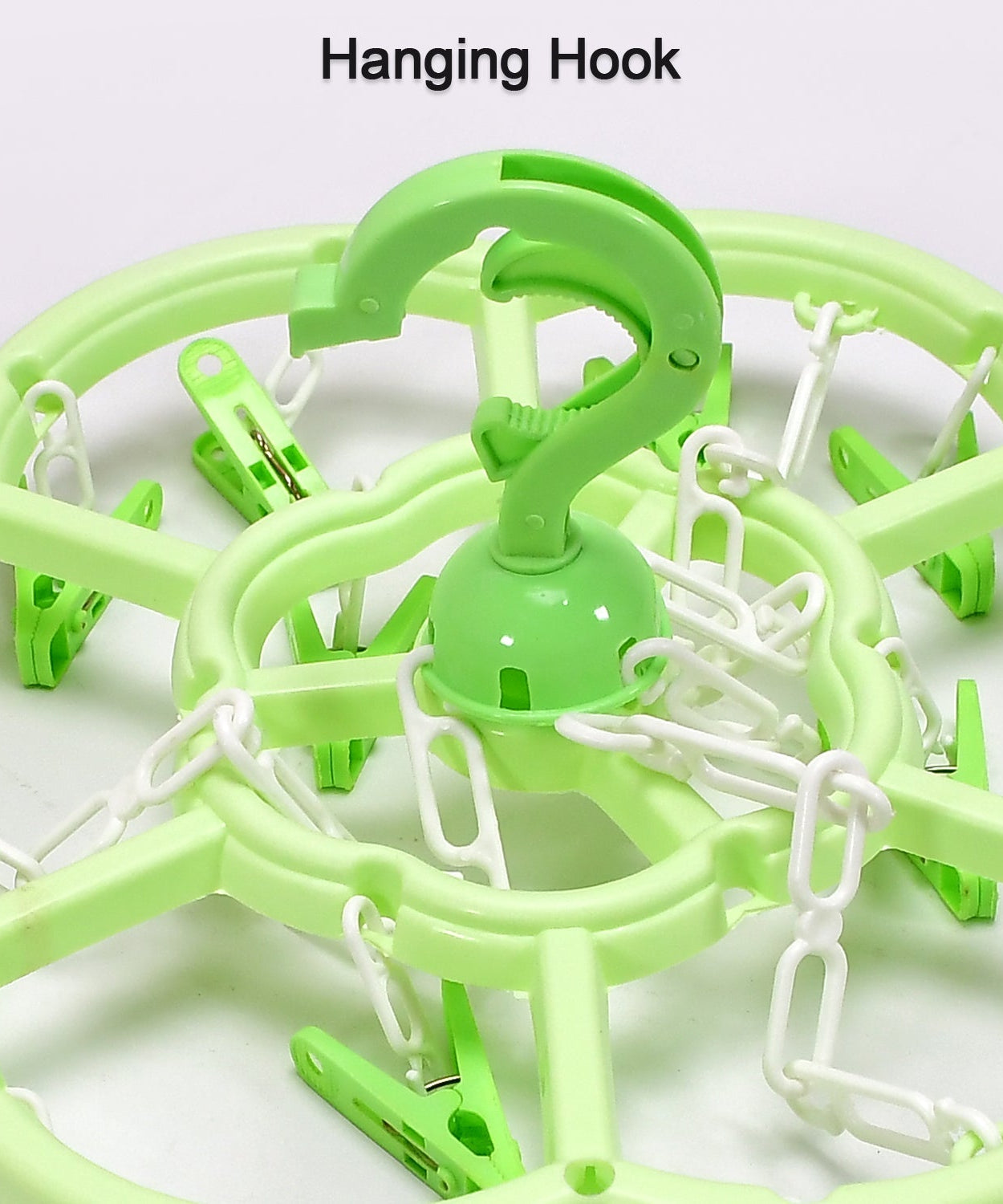 Household plastic hanger with clips