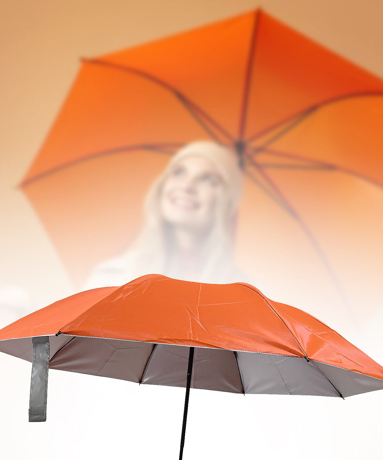 Vegetable shaped Folding Umbrella, Plastic Case Creative Fashion Folding Mini Sun Shade Rain Umbrella, Unique Umbrella, Sun & UV Protection, Cute Design (1 Pc)