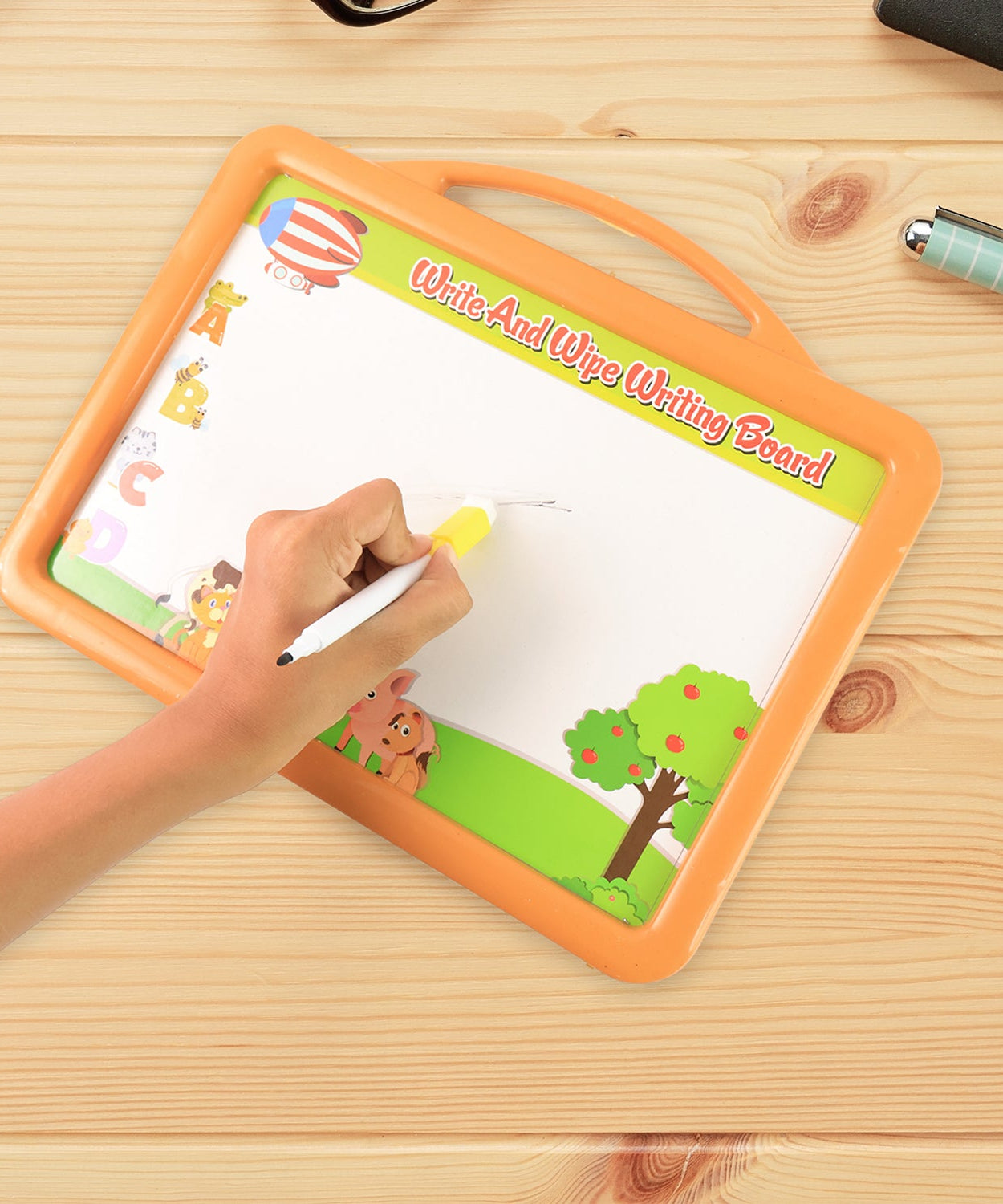 Dry Erase & Chalkboard Combo Board for Kids – Educational Toy