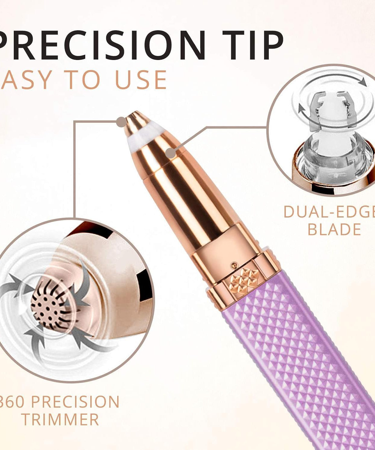 2-in-1 Eyebrow Razor & Painless Hair Shaver (1 Pc), Hair accessories