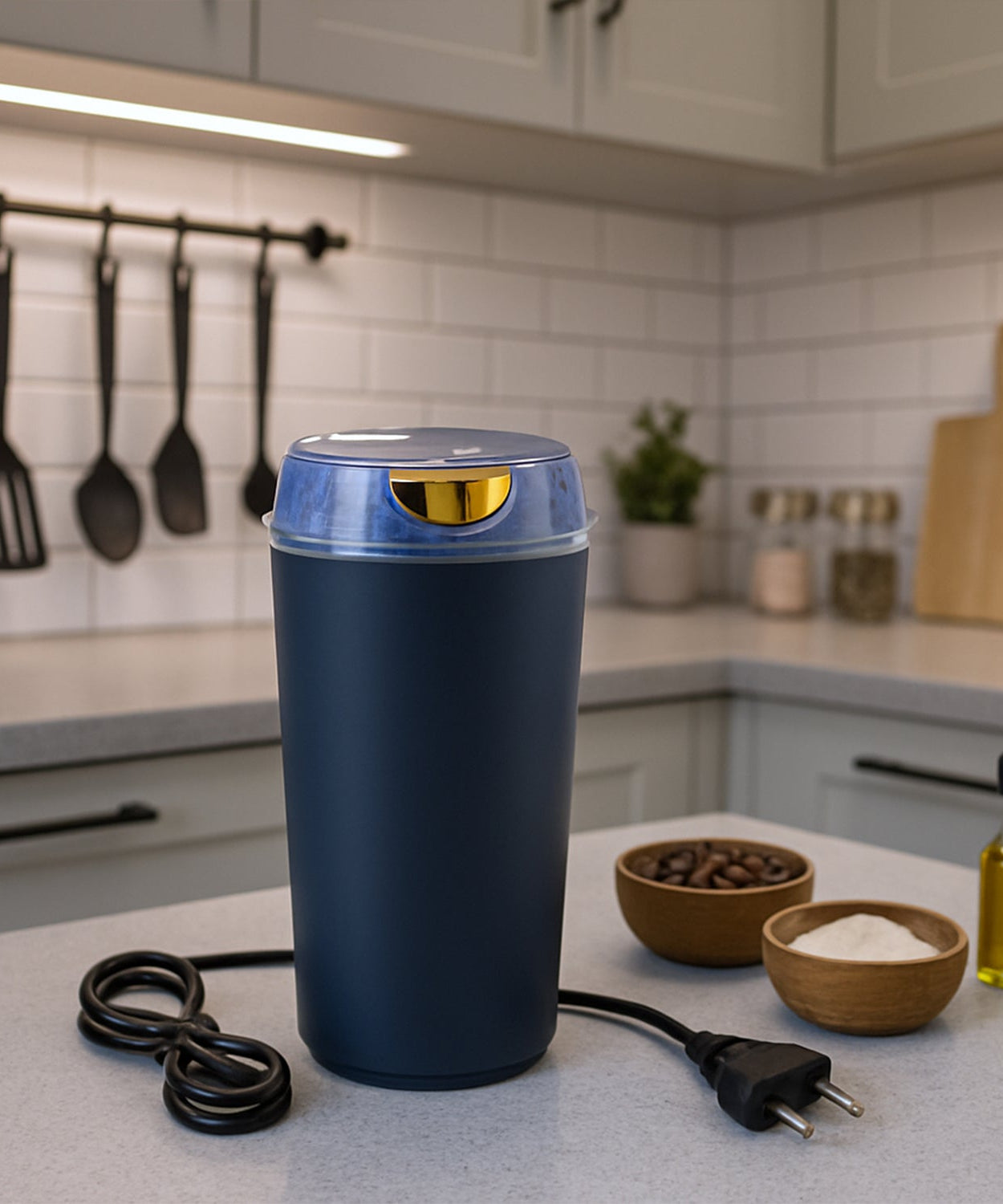 Portable 4-Blade Mini Grinder & Blender for Home & Office