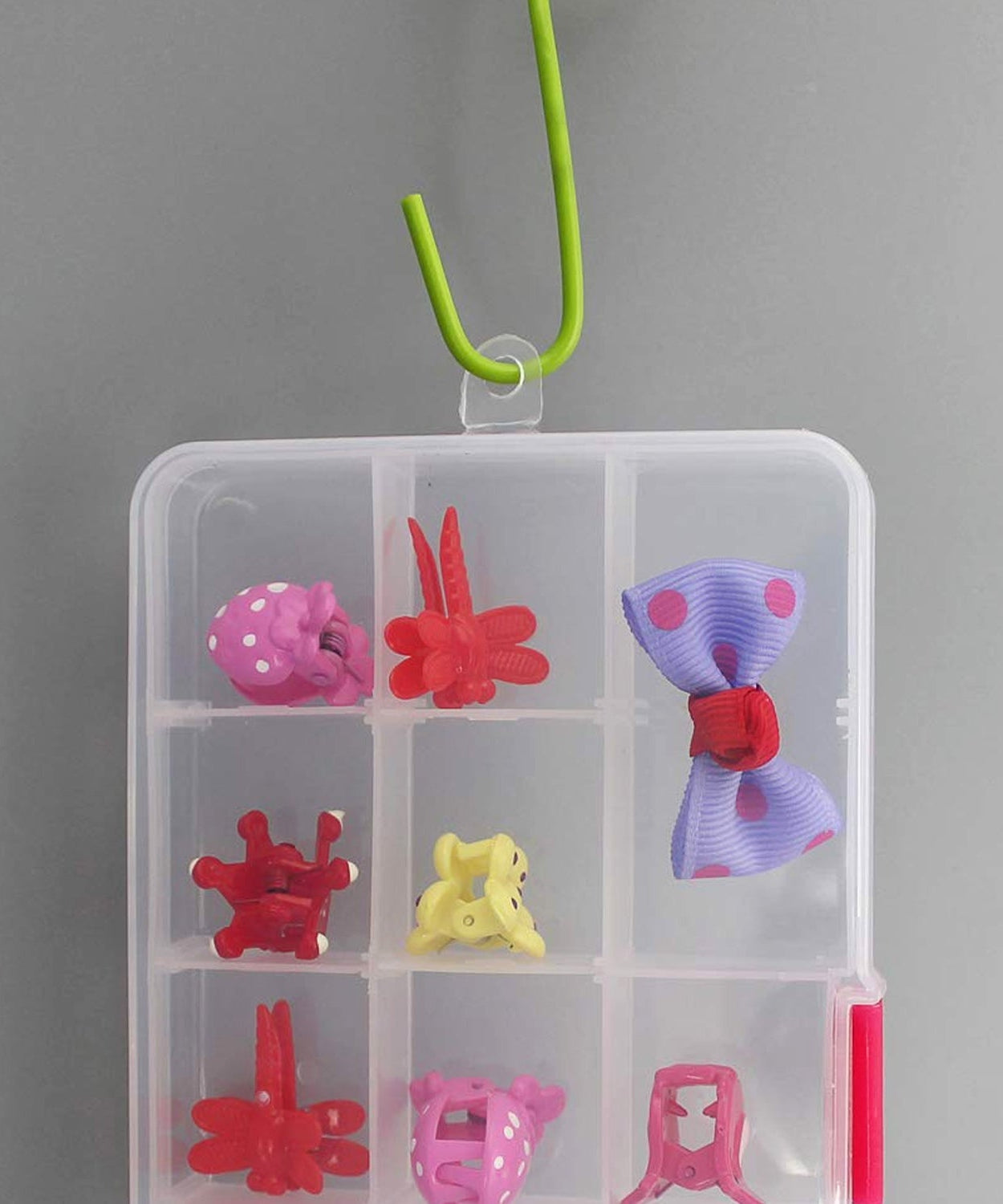 15-Grid Clear Plastic Jewelry Organizer Box with Dividers (1 Pc)