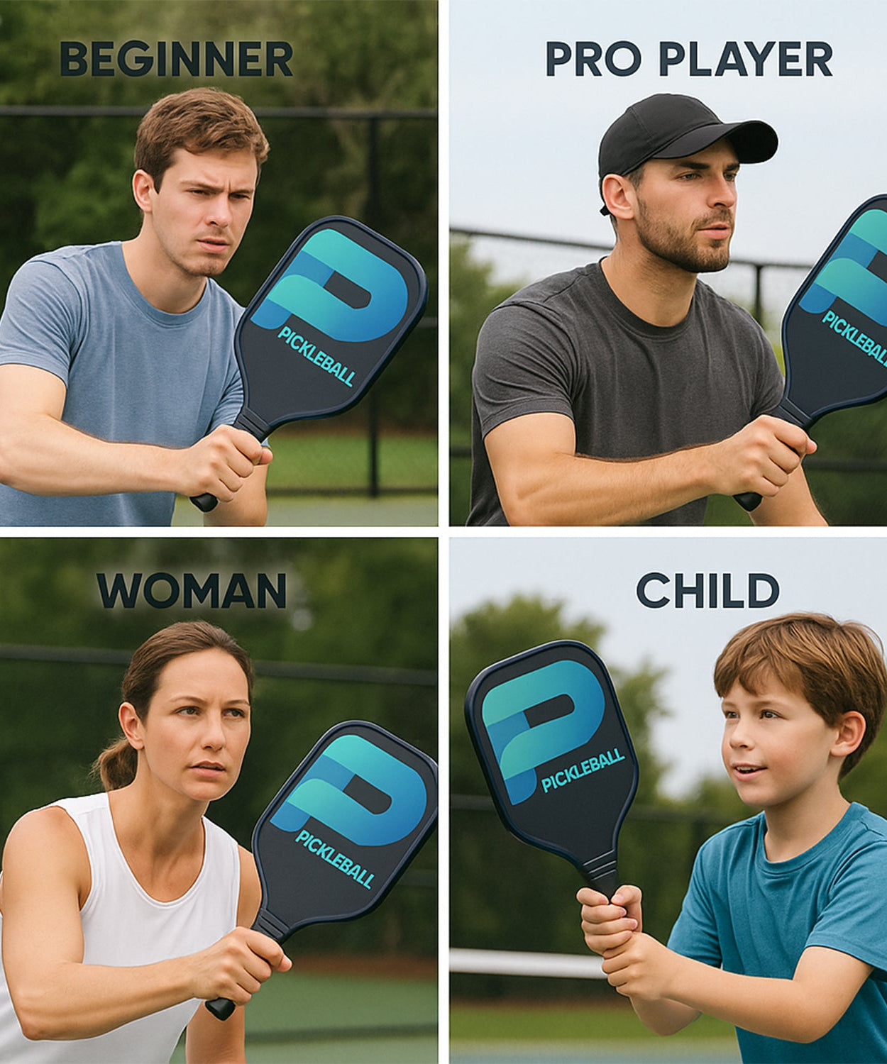 Professional Fiberglass Pickleball Paddle with Cushion Grip Handle