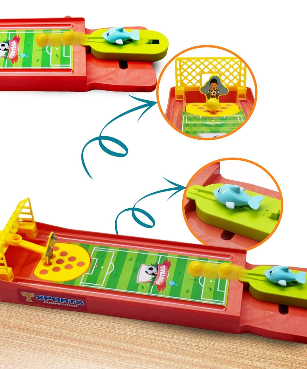 Mini Table Top Finger Football Game for Kids-Desktop Game for Kids & Adults, Fun Indoor Finger Bowling Game for Boys & Girls, Family Board Game