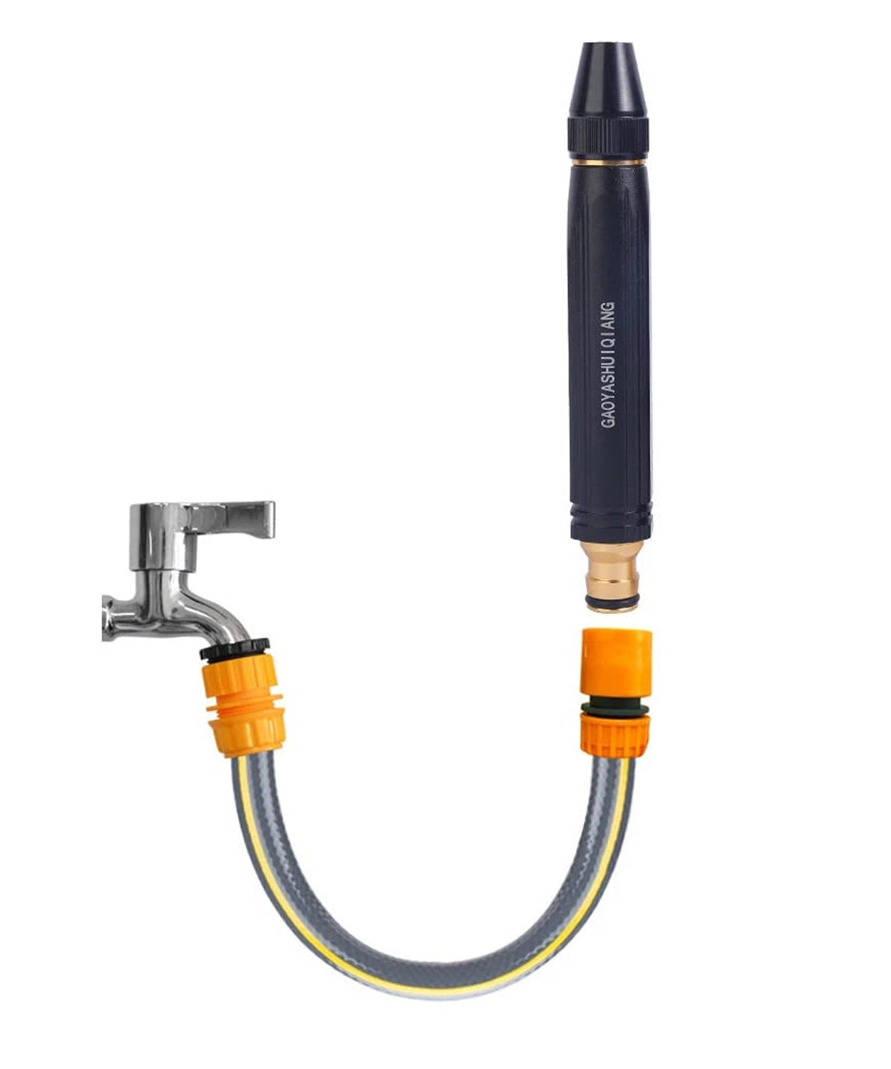 Nozzle view showing different spray patterns.
