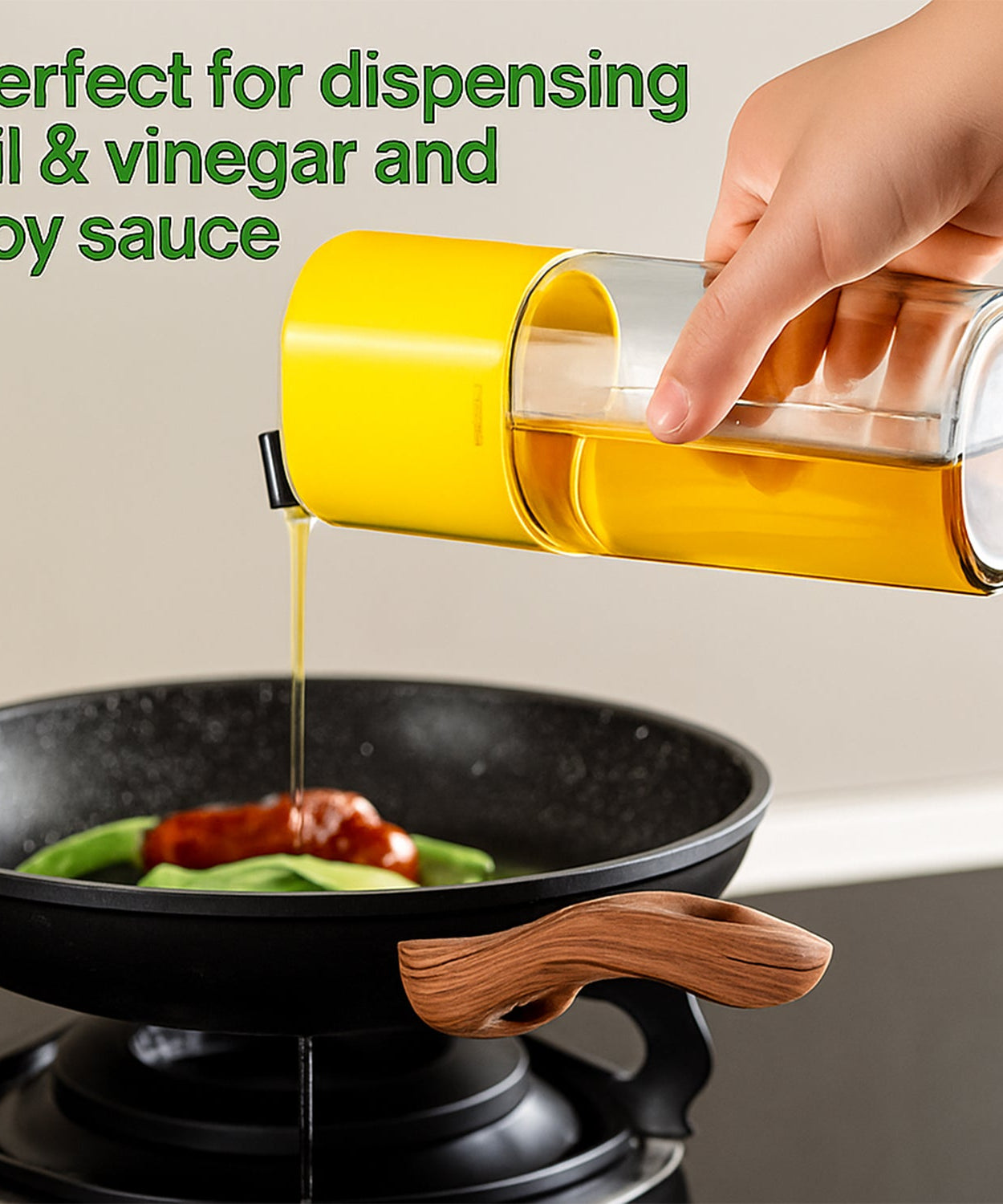 500 ml Automatic Oil Dispenser Bottle with One-Touch Controlled Pour Spout (1 Pc)