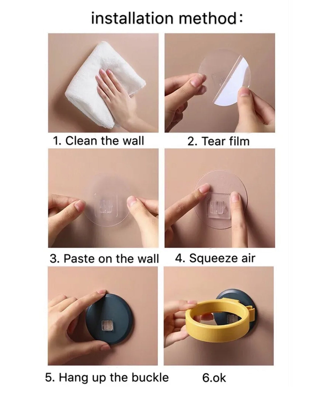 Wall Mount Hair Dryer Holder with Suction Cup, Plastic Wall Bracket for Bathroom, Beauty Salon / Home Use Self Adhesive Hair Dryer Stand Rack (1 Pc)