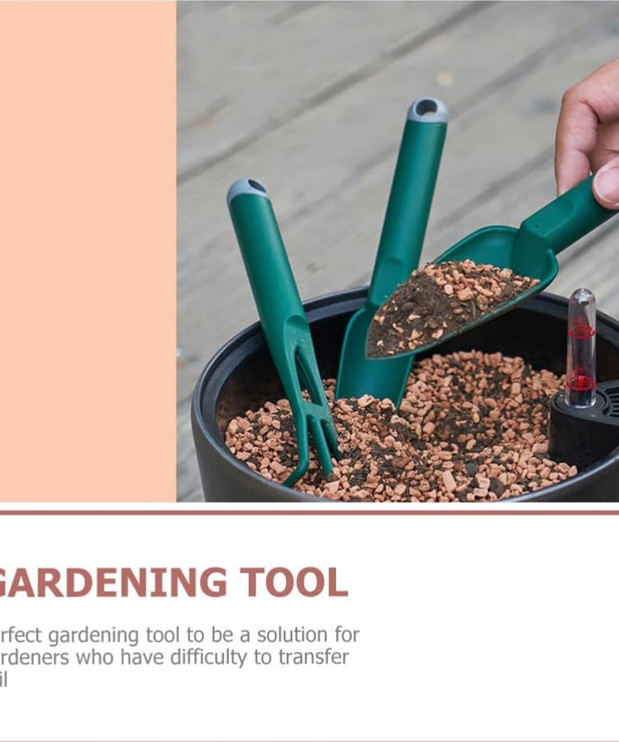 Mini garden trowel, heavy-duty, for digging and planting.