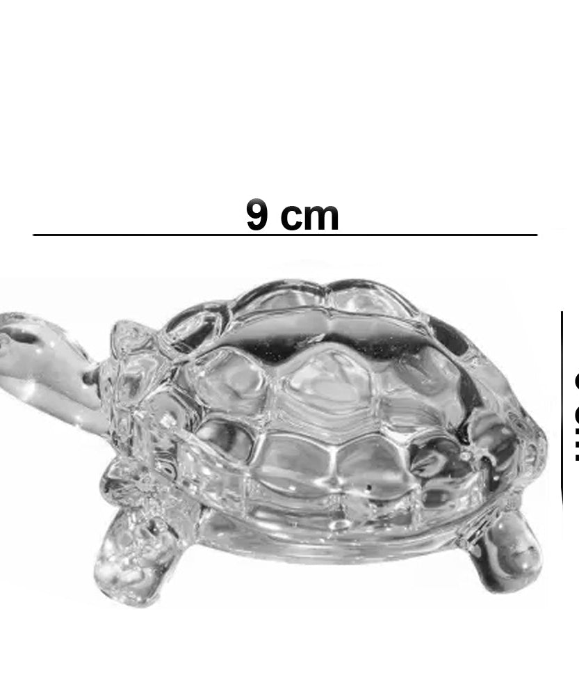 Elegant crystal glass tortoise for home and office
