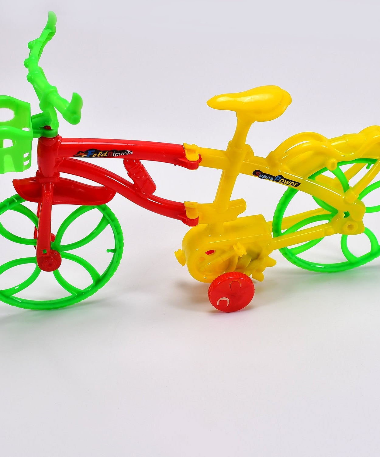 Foldable kids bicycle toy in blue