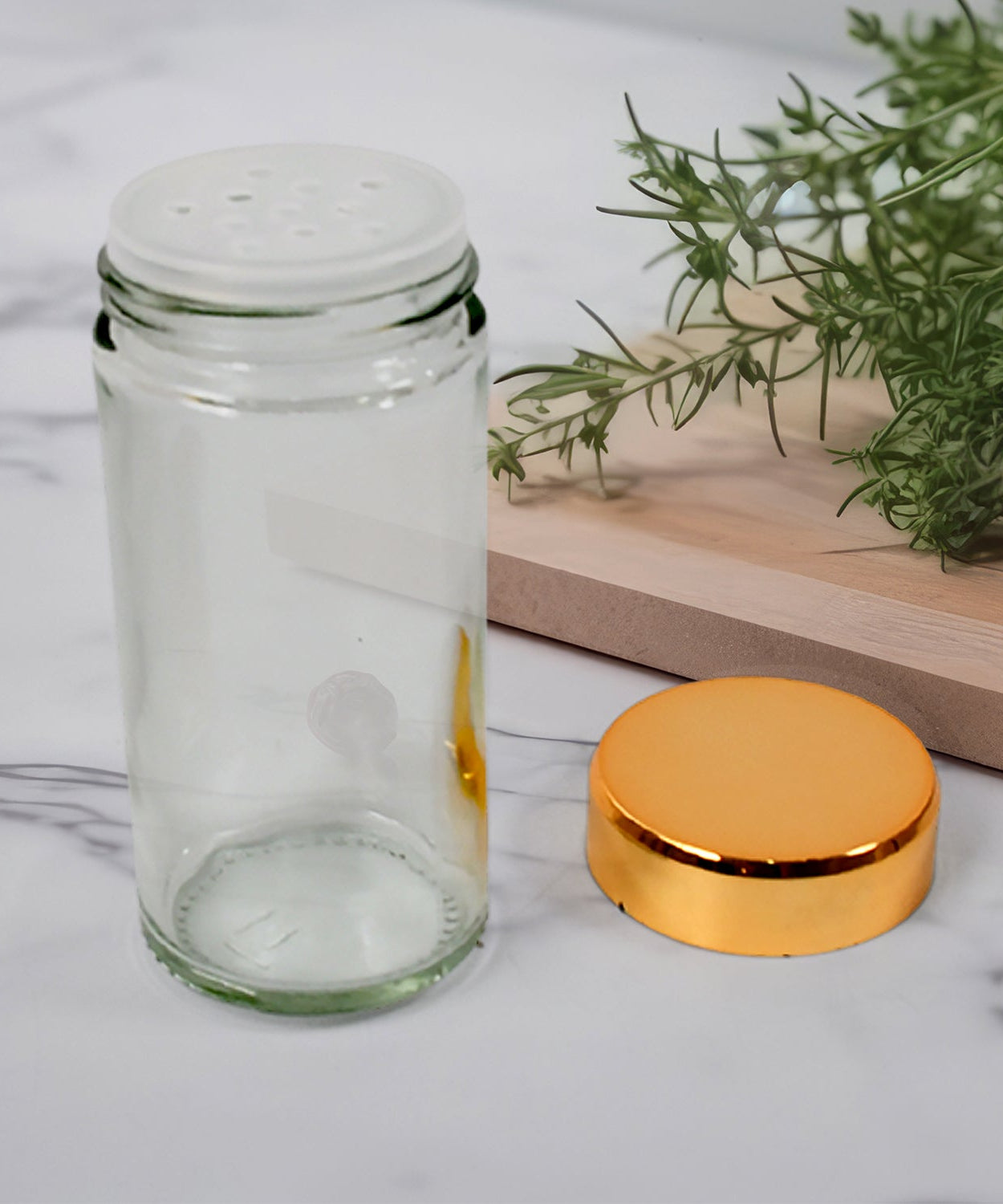 LED Spice Rack Organizer, Rotating Spice Rack with Free 16 Seasoning Jars, Revolving Tower Organizer Stainless Steel for Kitchen Storage (Golden / 16 Pc / MOQ - 6 pc)