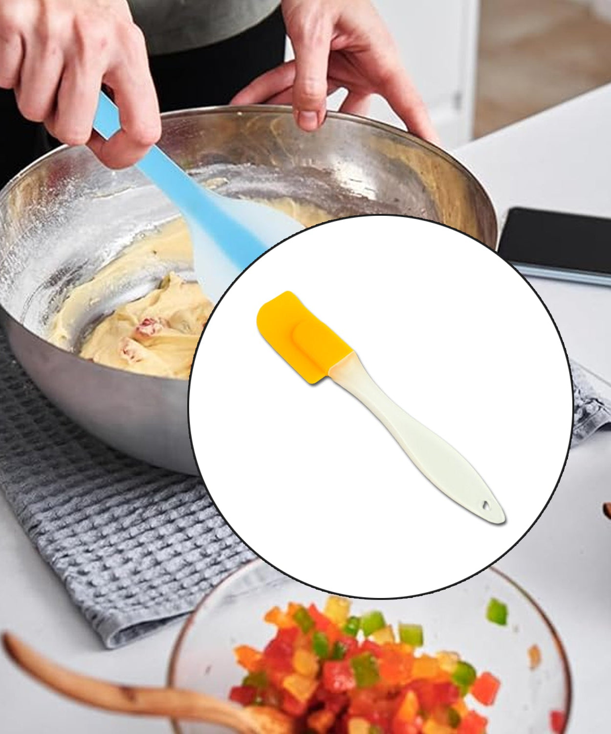 Silicone Cooking Spatula for Baking (1 Pc / 18 Cm)
