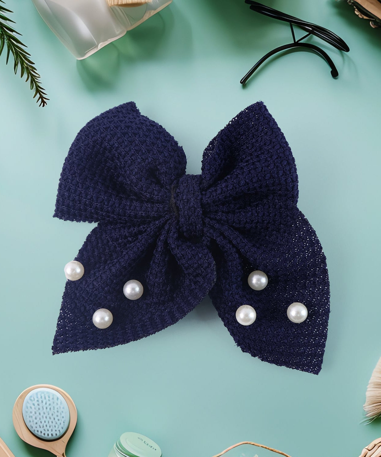 Hair Bow Knot Clip Suitable For Girls (12 Pc / Multicolour & Mix Design) Hair accessories
