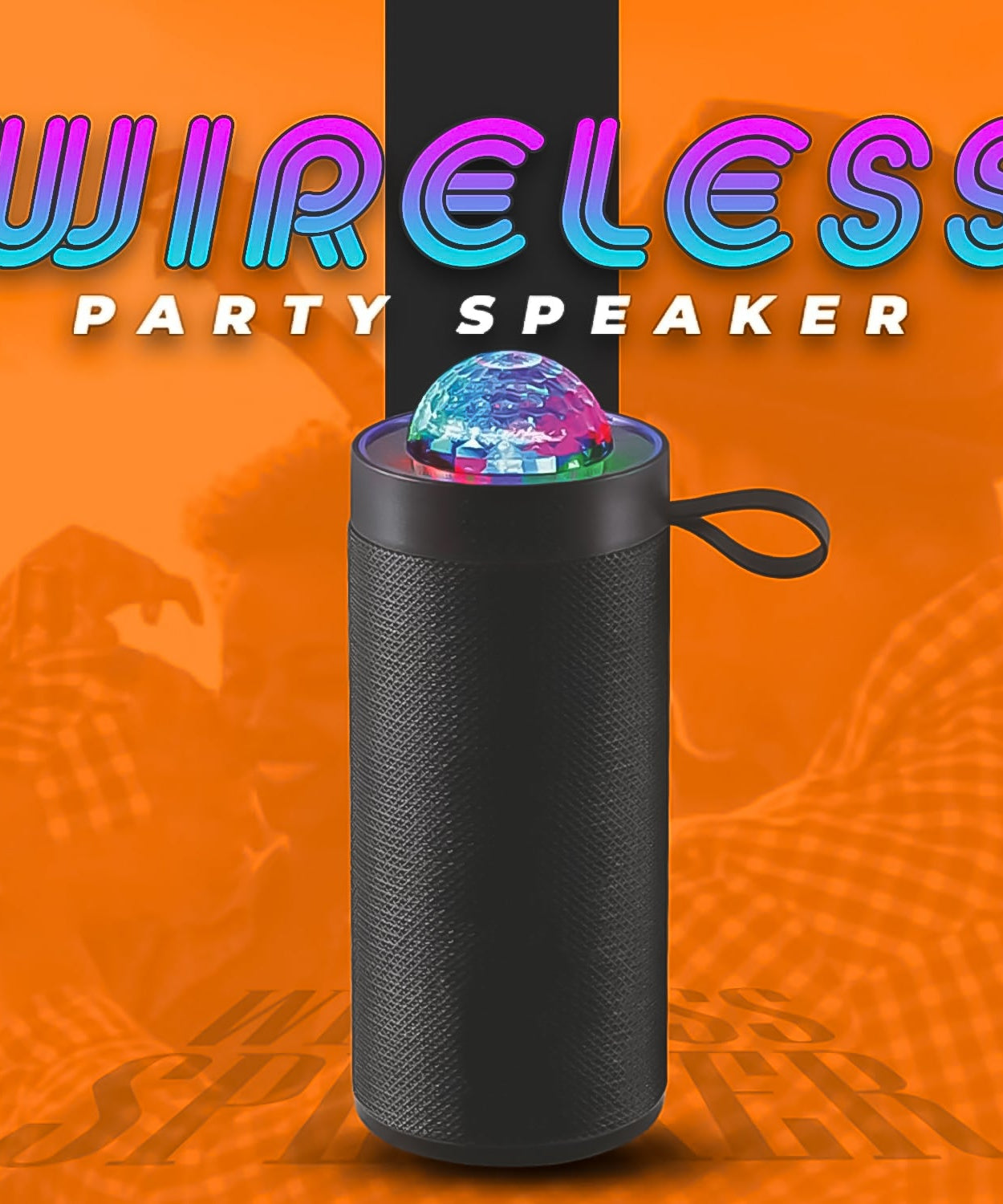 3D Disco Light Sound Bluetooth Speaker (1 Pc)