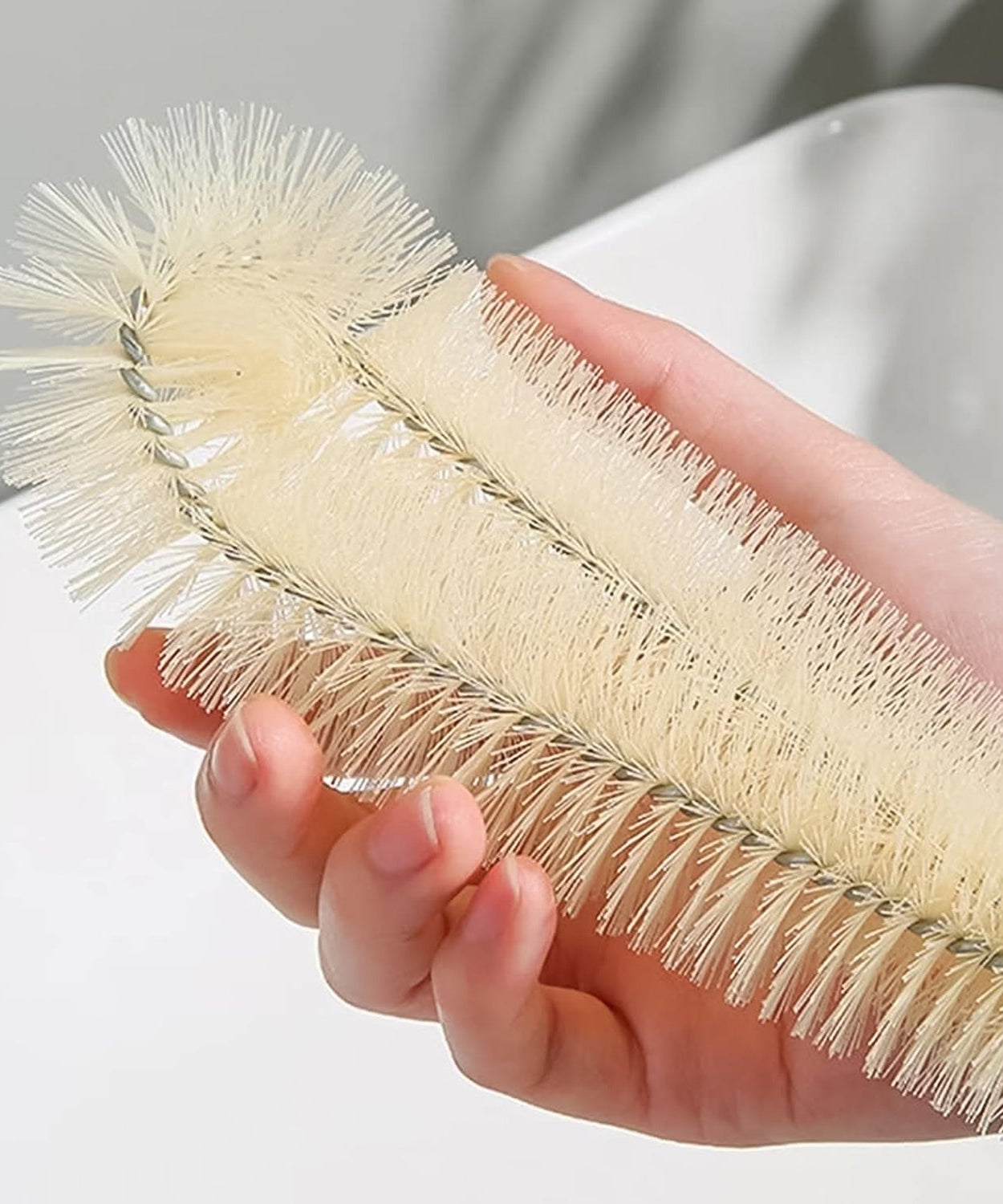 13 inch Bottle Brush, Bristle Brush with  Wood Handle, Washing Brush with Wooden Handle, Kitchen Cleaning Tool, Brushes for Dish, Tumbler, Teapot, Cup, Pan