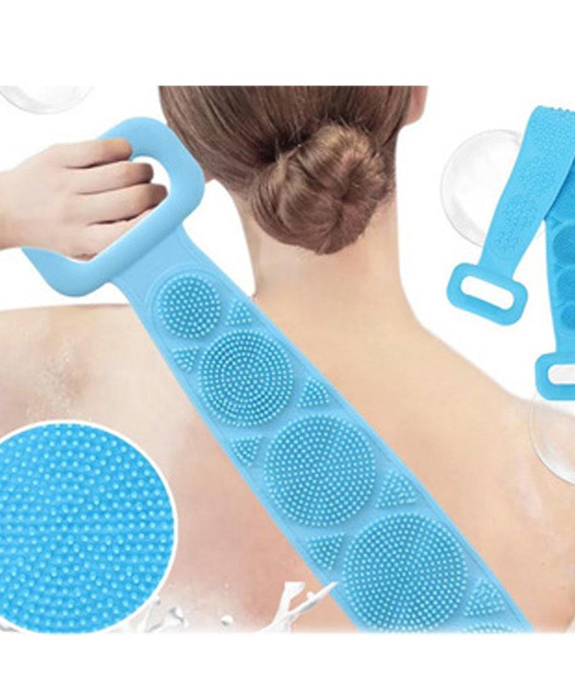 Silicone body back scrubber with double sides