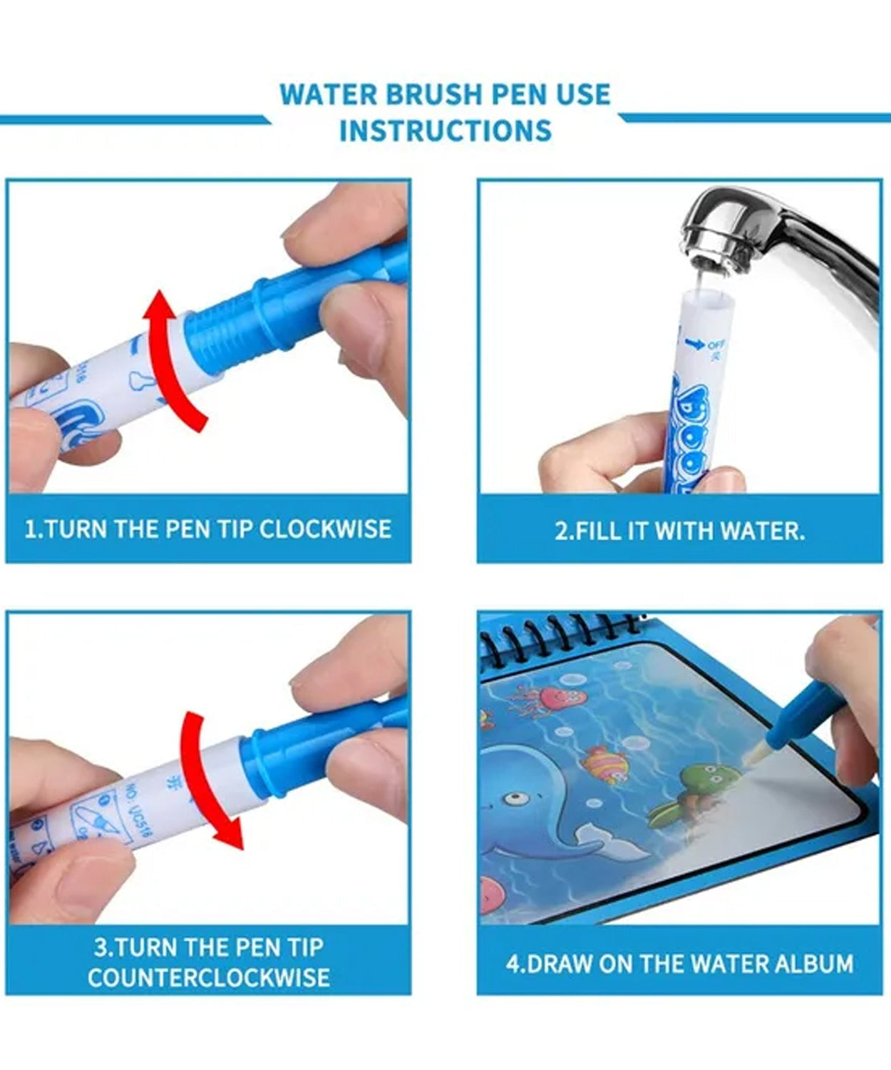 Quick dry magic painting board for kids