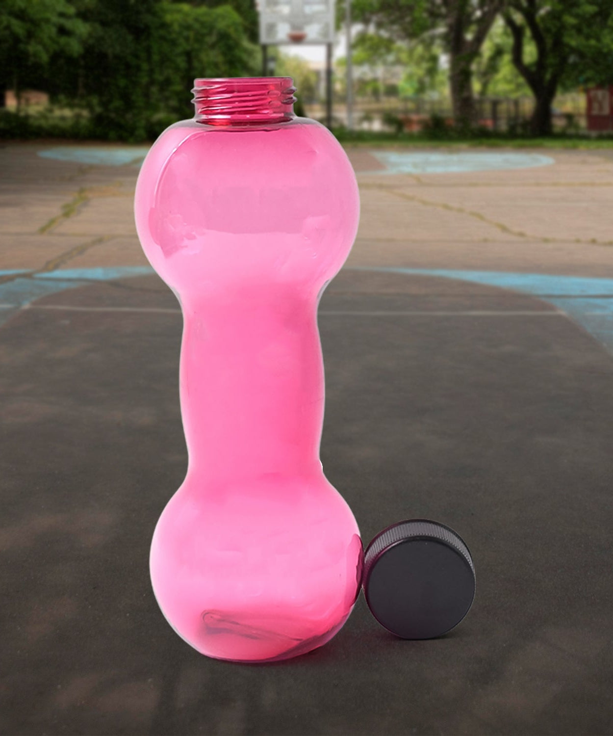 Unbreakable Plastic dumbbell Shape Water Bottle  (550 ml / 1 Pc)