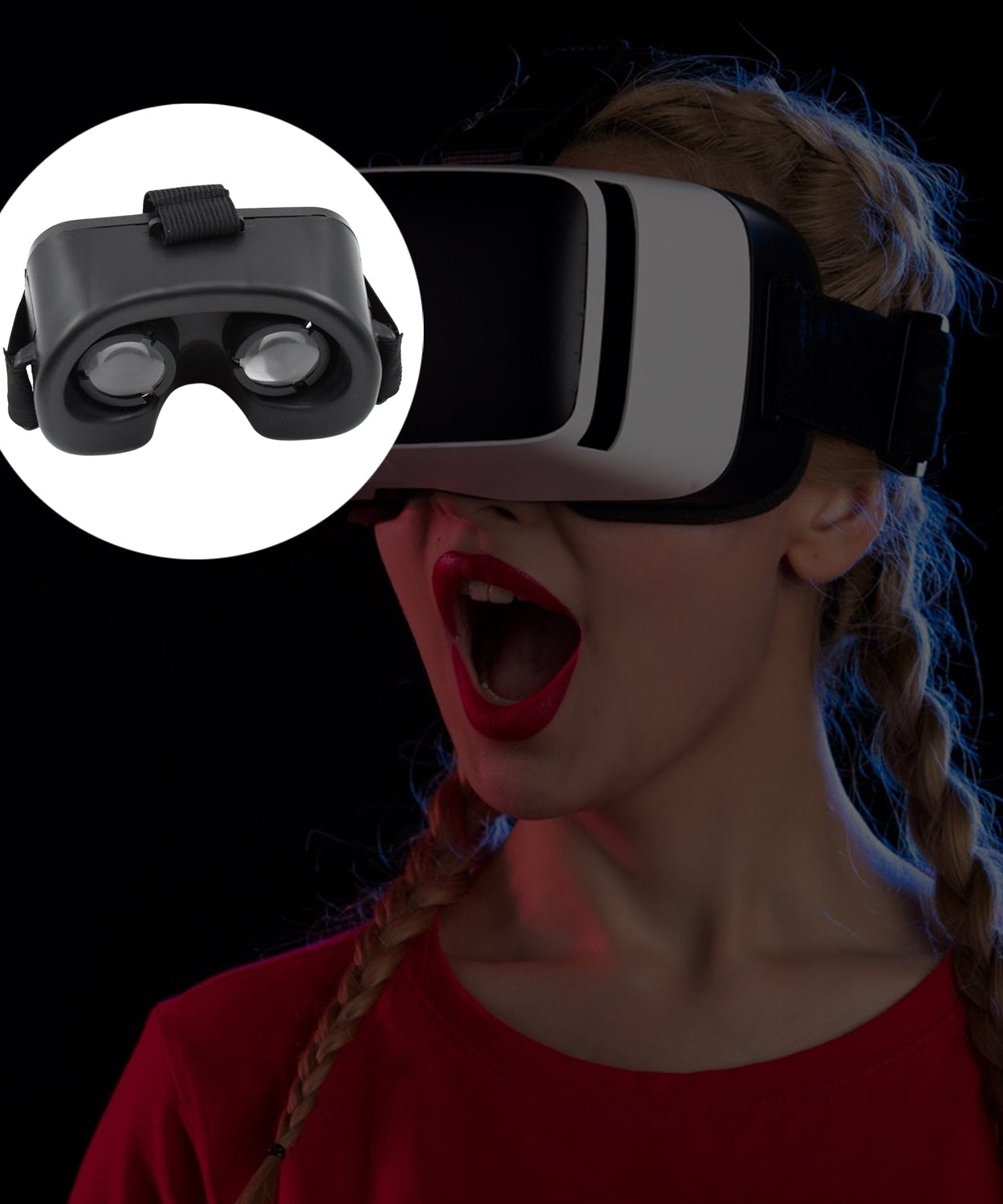 3D VR Glasses Virtual Reality Goggles Headset for All Smartphone VR Goggles-For 3D VR Movies Video Games (1 Pc)