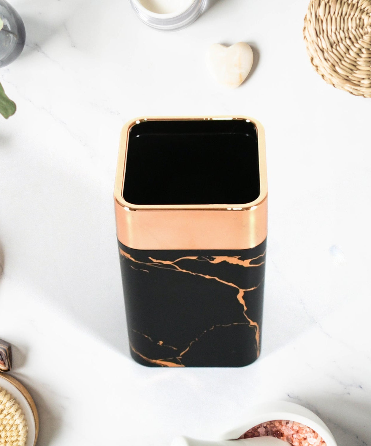 Bathroom Accessories Set, Bathroom Decor with 1 Soap Dispenser, 1 Tumbler, 1 Tray, 1 Soap Dish for Bathroom, Kitchen, Office, Gift for Women and Men (4 pcs set)