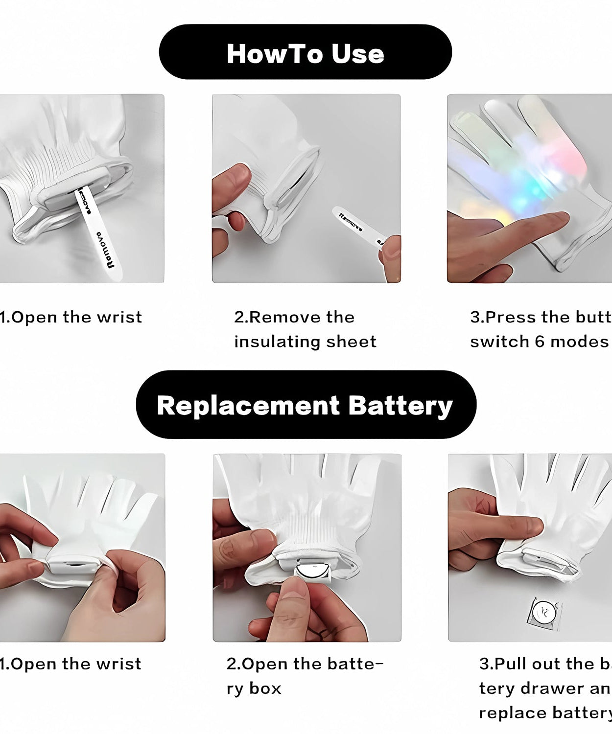 Vivid Glow LED Handwear