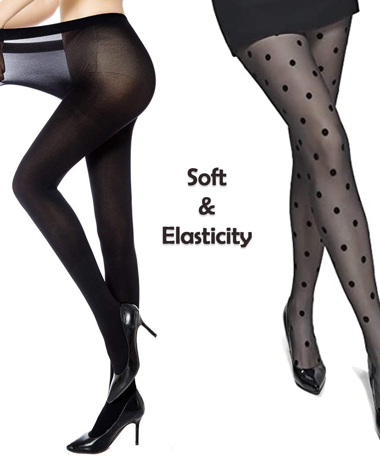 White stocking with elegant pattern