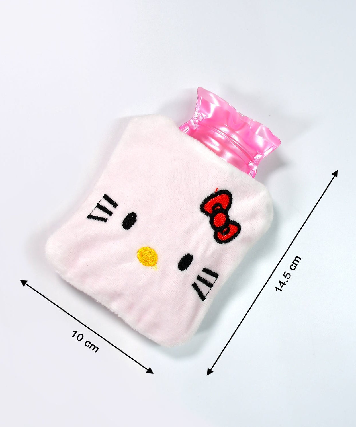 White Hello Kitty hot water bottle for relief