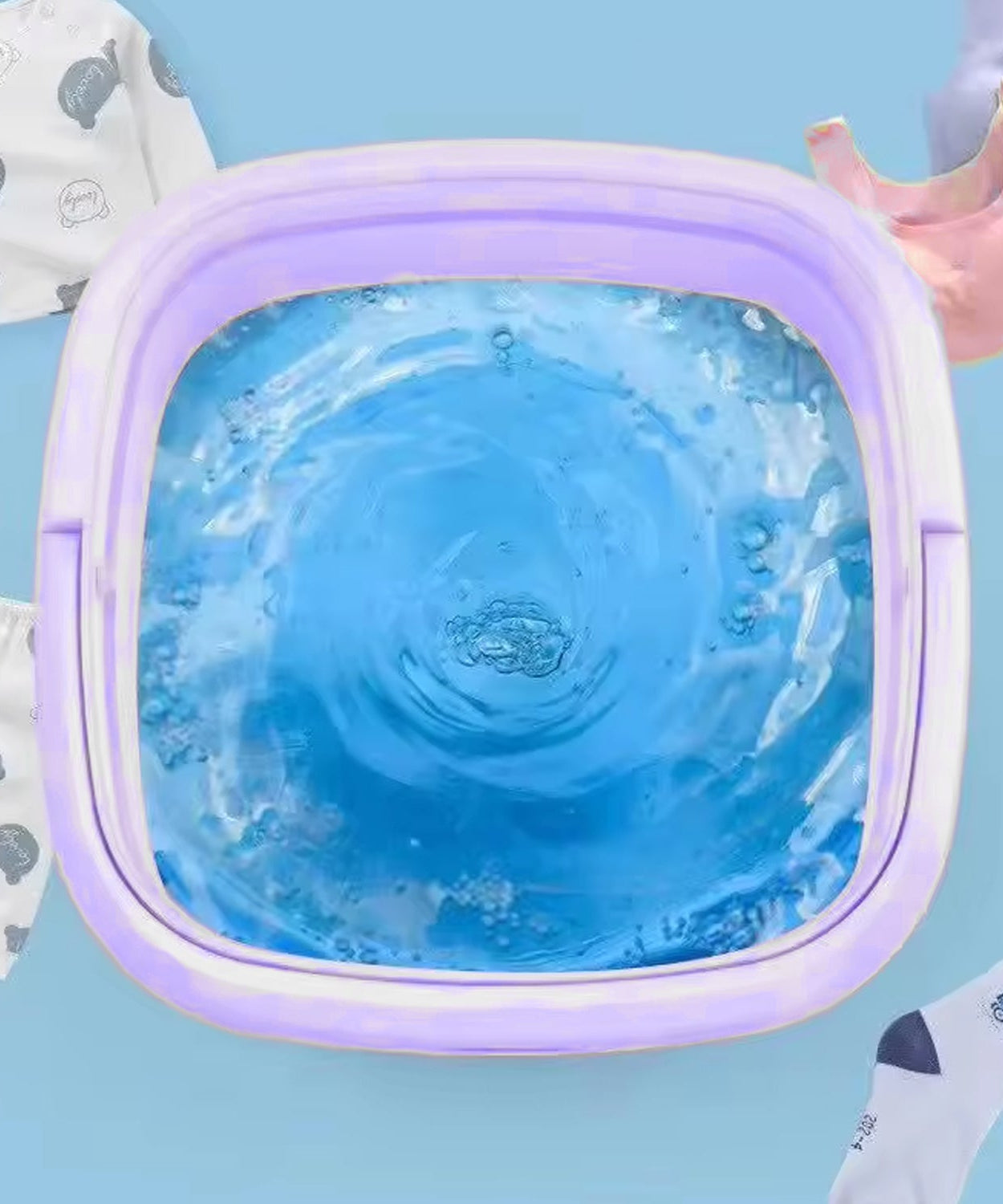 Folding Washing Machine, Mini Portable Washing Machine, Deep Cleaning, Mini Foldable Washing Machine, Suitable For Socks, Underwear, Baby Clothes & Other (1 Pc)