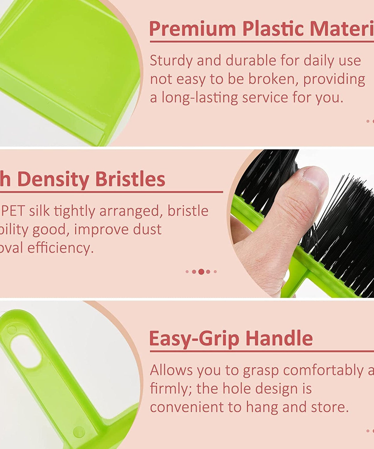 Dustpan with brush, ideal for home use