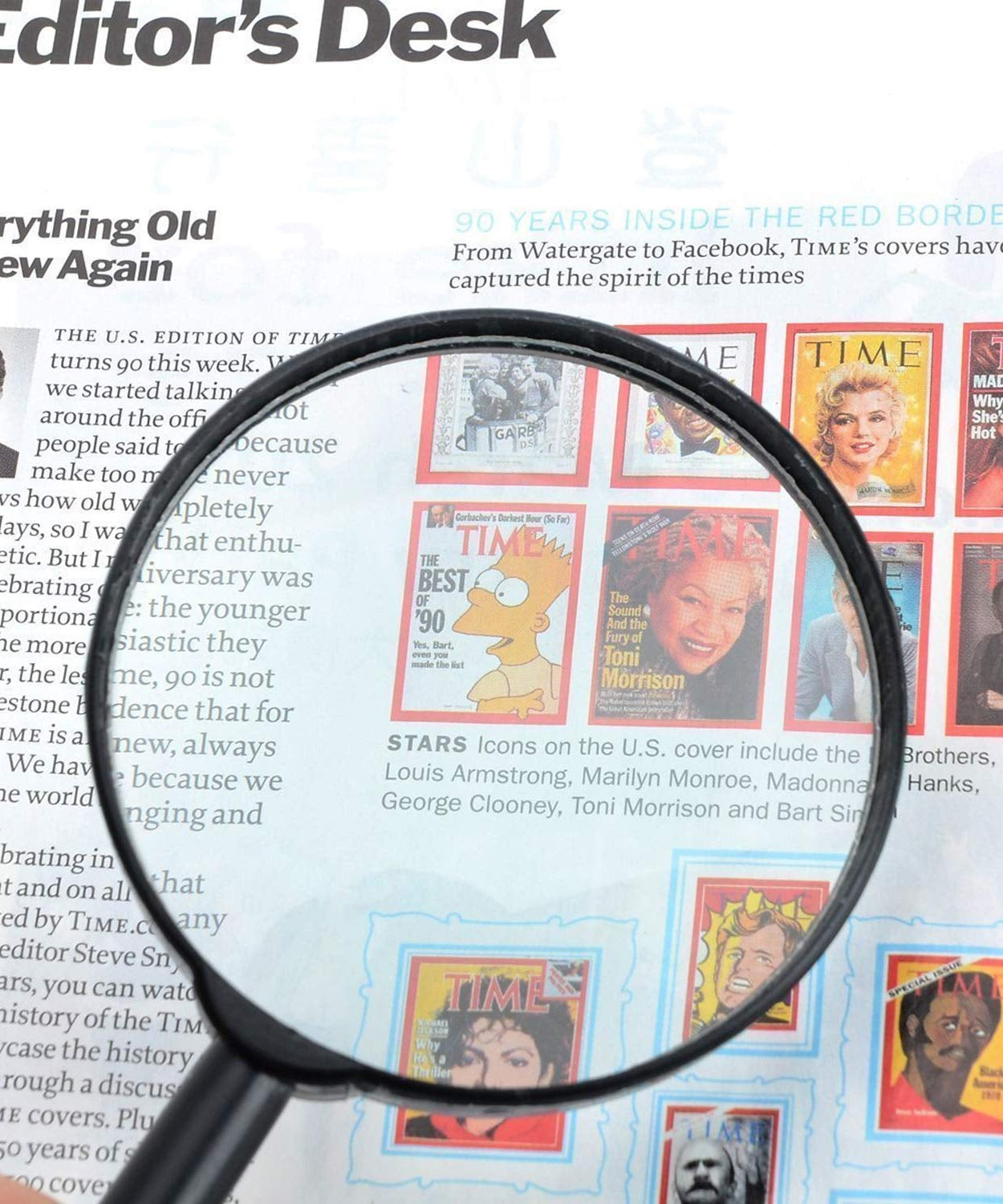 Real Glass Magnifying Lens for Reading, Breakage-Proof (50 mm)