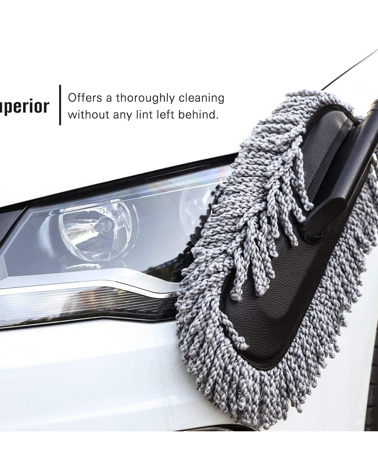 Car Duster, Long Retractable / Soft / Non-Slip / Handle Multipurpose Microfiber Wash Brush Vehicle Interior and Exterior Cleaning Kit with for Car, Boats or Home