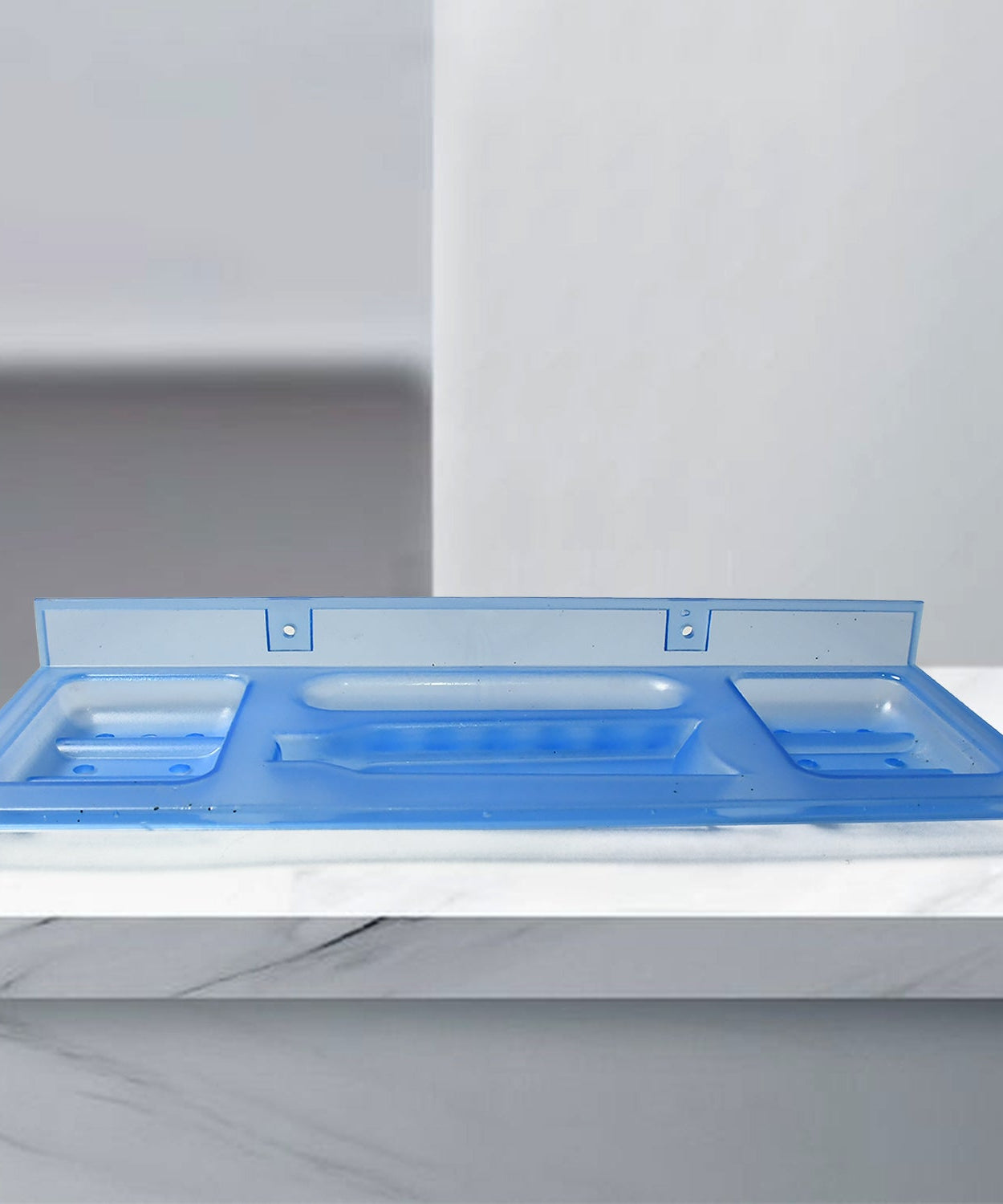 Elegant 4-in-1 glass soap dish, perfect for bathrooms