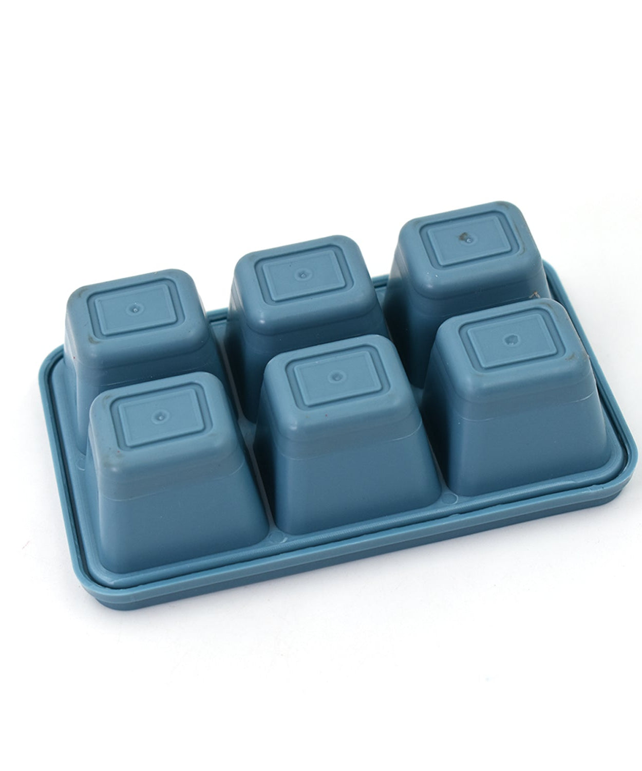 6 Grid Silicone Ice Tray Used In All Kinds Of Places Like Household Kitchens For Making Ice From Water And Various Things And All With Color Box (1 Pc)