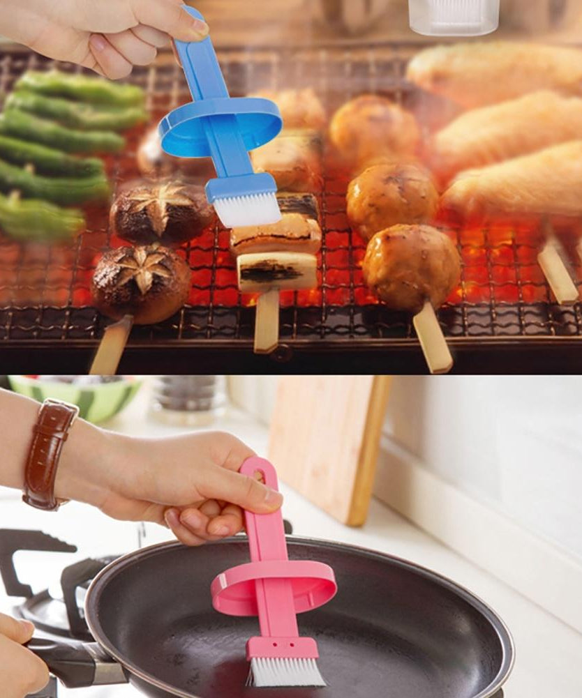 Plastic spatula with holder, durable design, for kitchen use