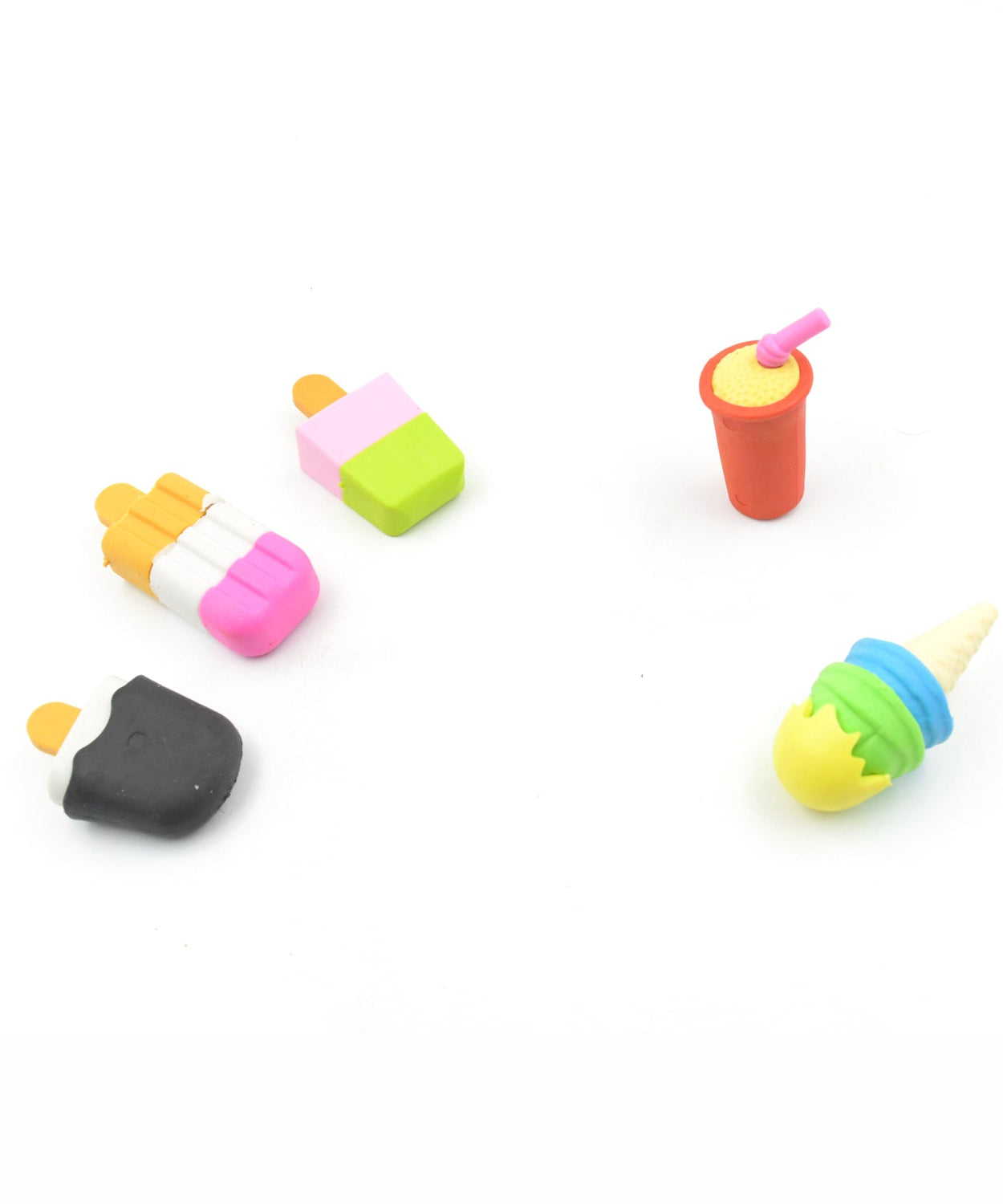 Mini Eraser Set for Kids (5 Pieces) - Fun Designs, Party Favors, School Prizes