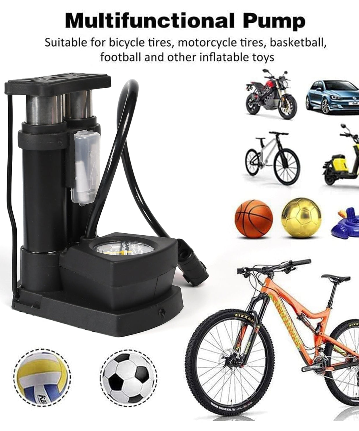 Portable bike pump
