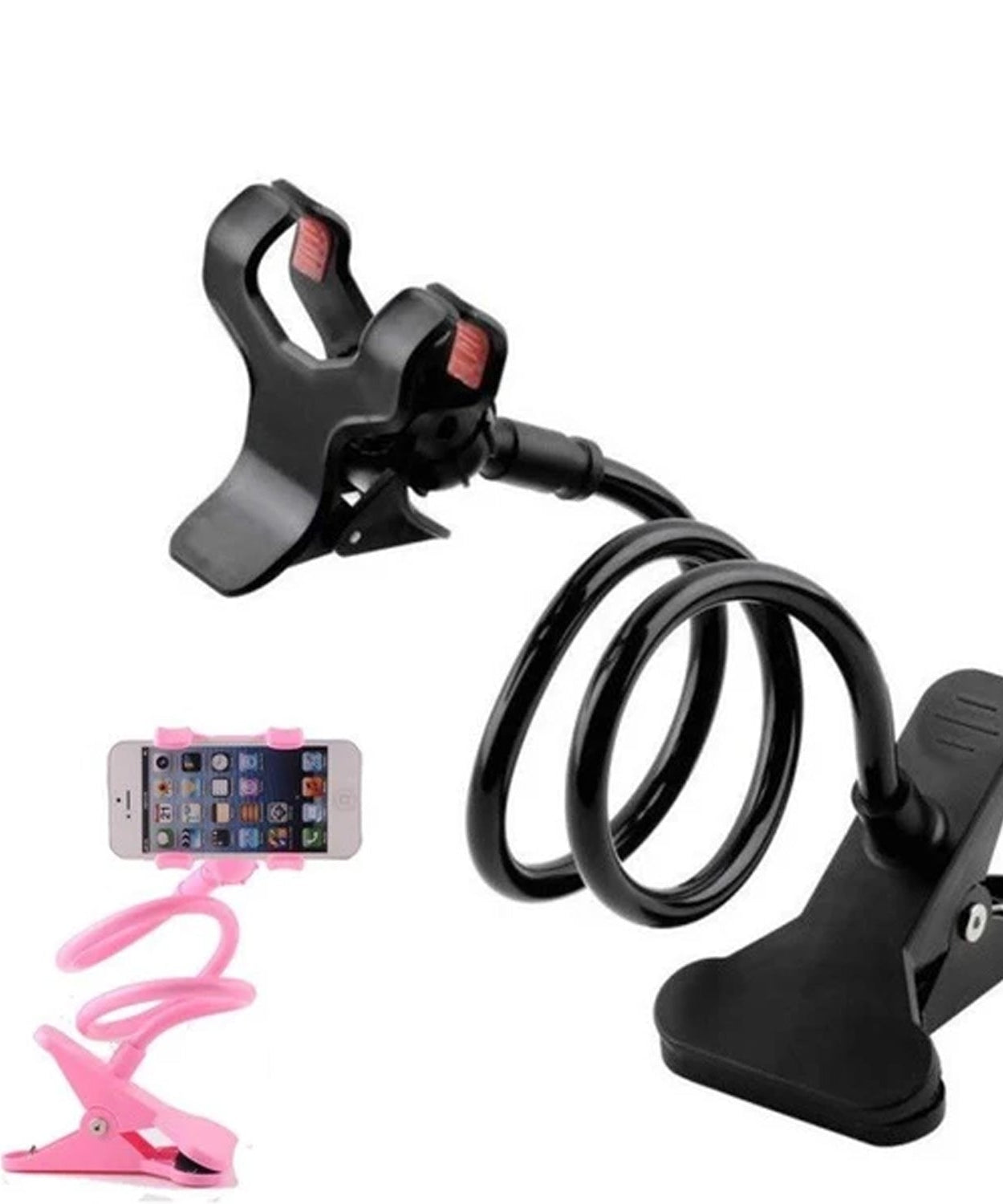 Adjustable metal stand bracket, compact and portable.