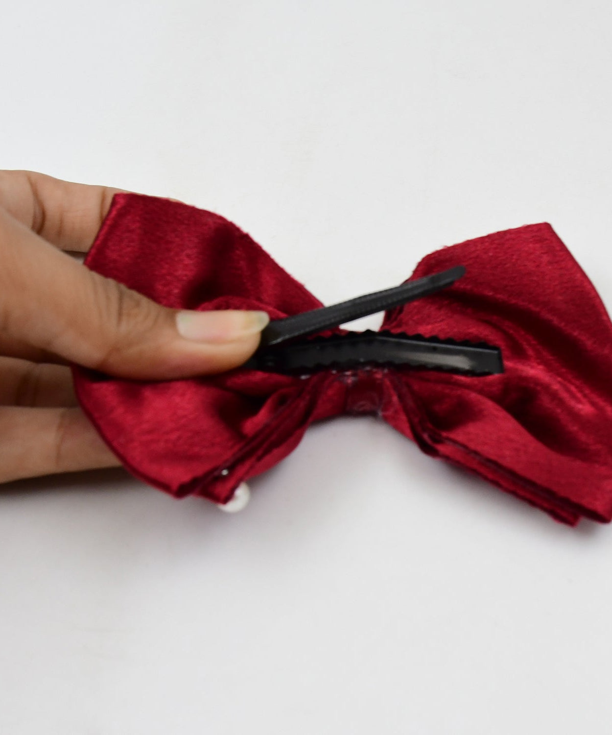 Hair Bow Knot Clip Suitable For Girls (1 Pc / Multicolour), Hair accessories