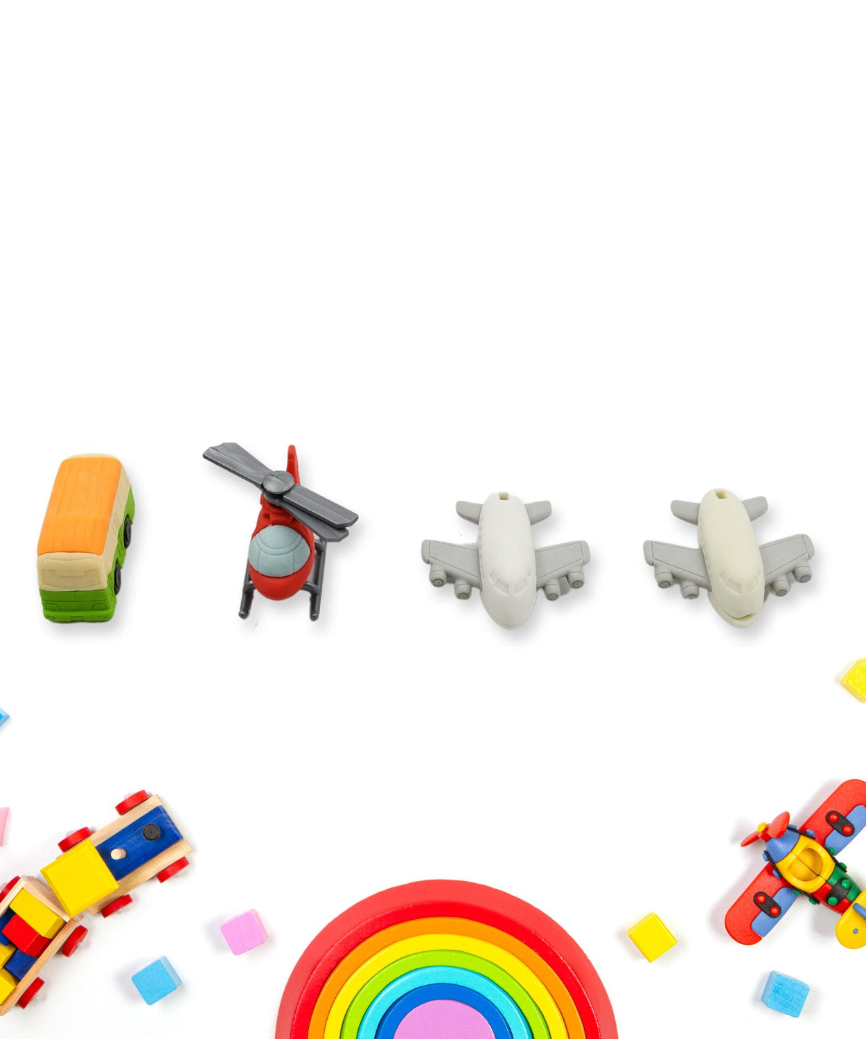 Vehicle pattern erasers for school use