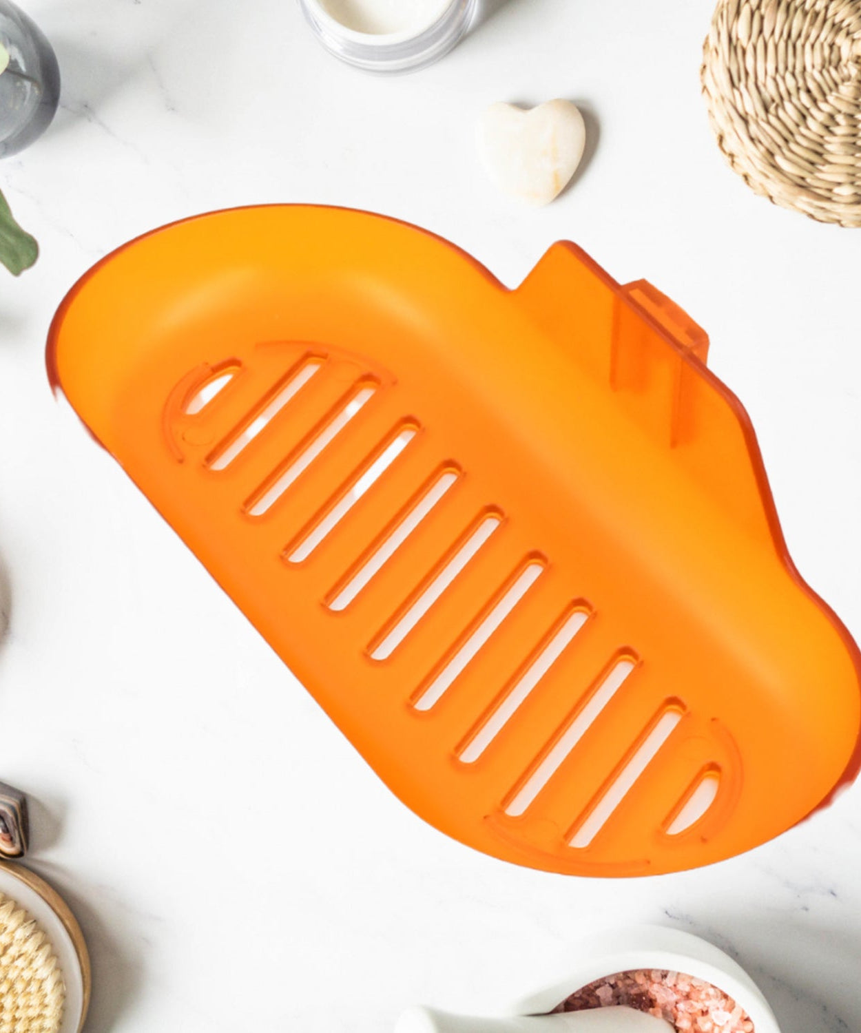 Plastic Soap Dish Holder for Bathroom Shower Wall Mounted Self Adhesive Soap Holder Saver Tray-Plastic Sponge Holder for Kitchen Storage Rack Soap Box, Bathroom ,Sabudani (1 Pc)