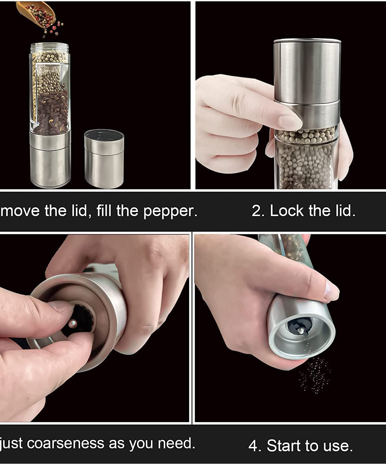 Compact Salt and Pepper Mill