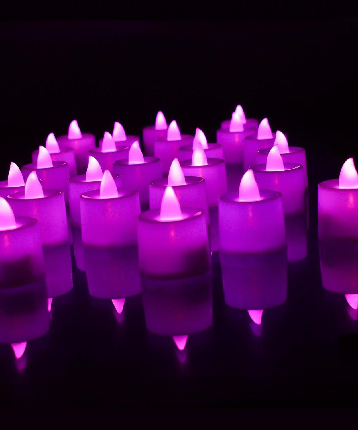 Flameless LED Tealights, Smokeless Plastic Decorative Candles - Led Tea Light Candle For Home Decoration, Diwali (Pack Of 24)