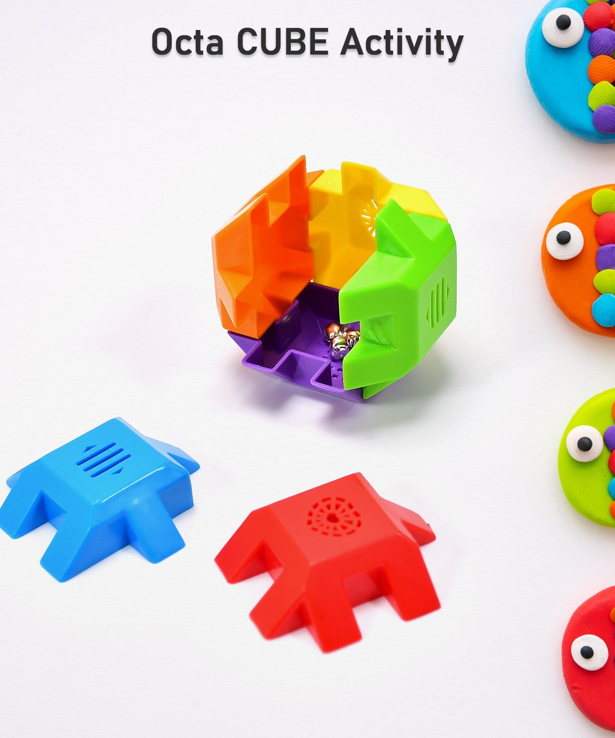 Brightly colored Octa Cube for kids.
