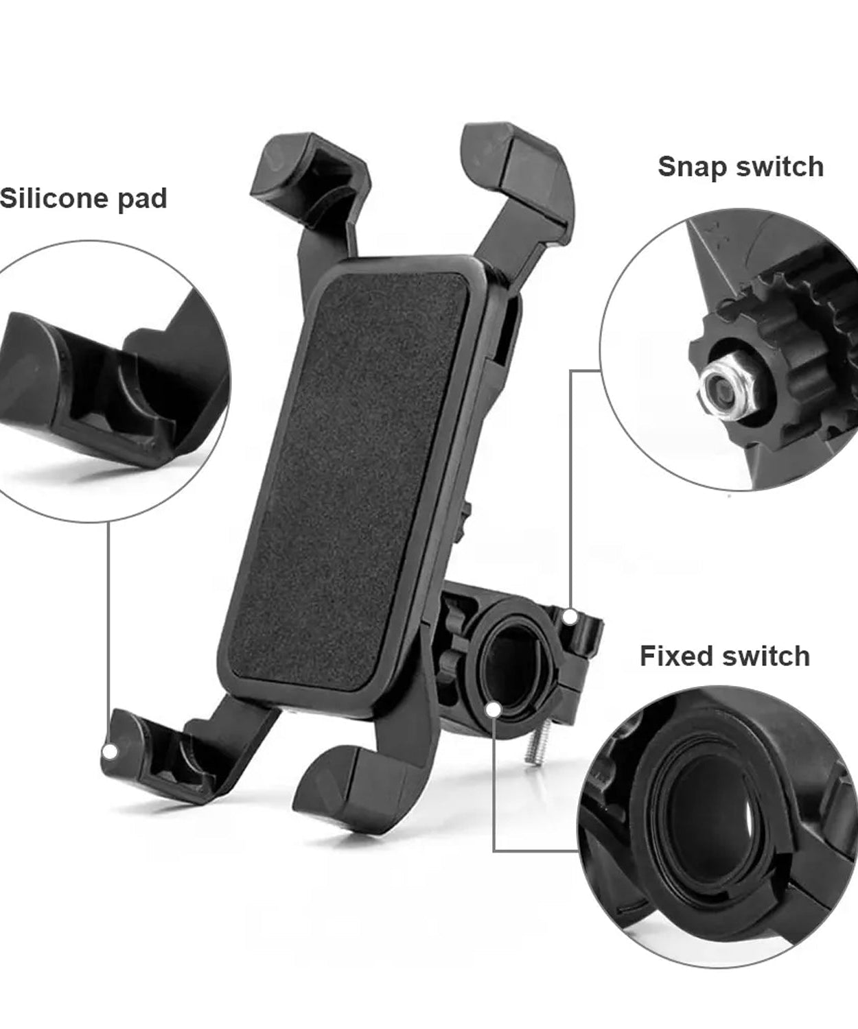 360-Degree Rotatable Phone Clamp for Bikes